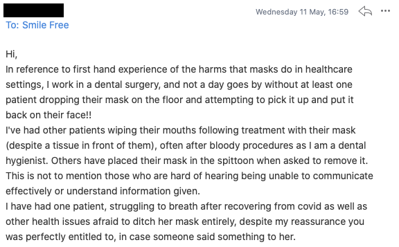 mask harms in dental surgery